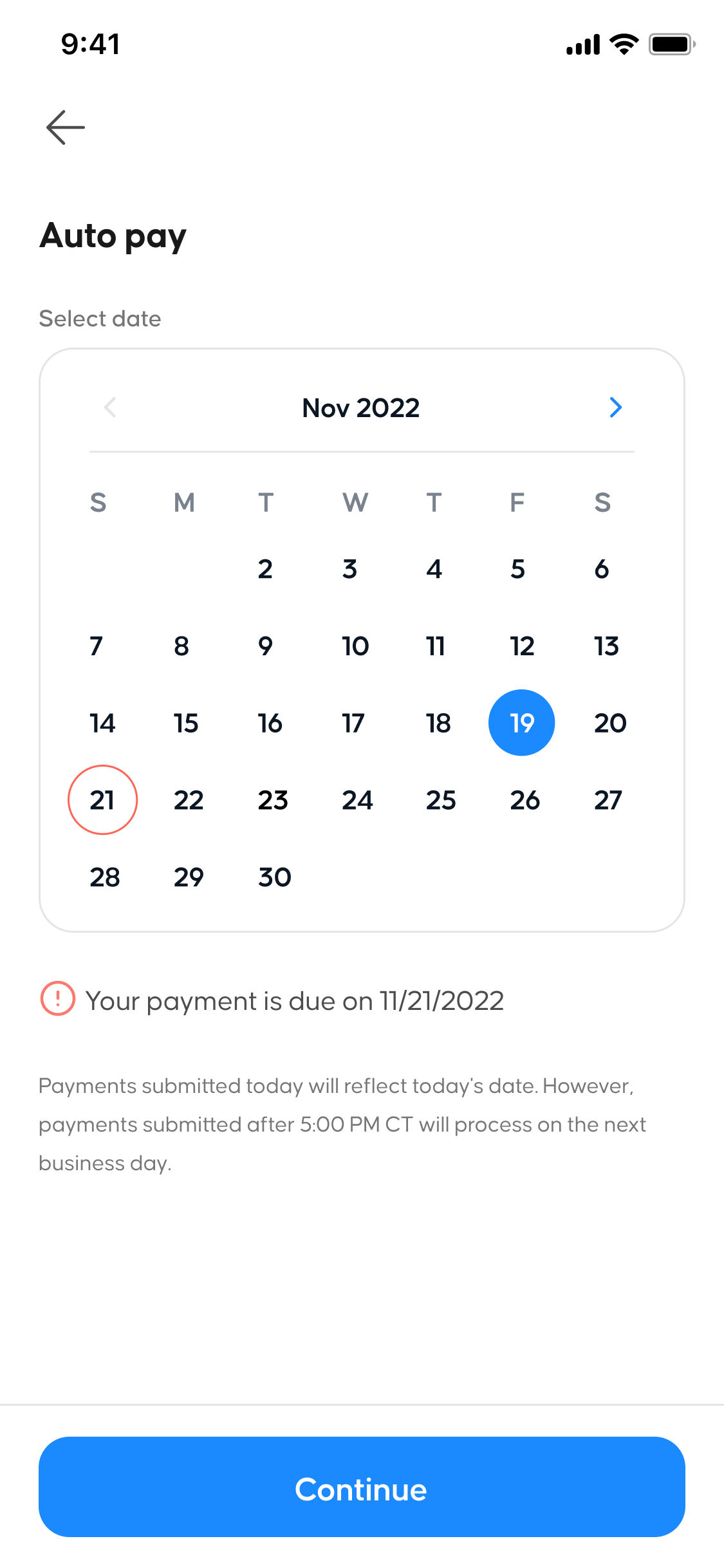 Step 3 - Statement Aligned Date Selection